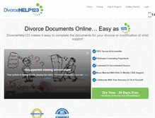 Tablet Screenshot of divorcehelp123.com